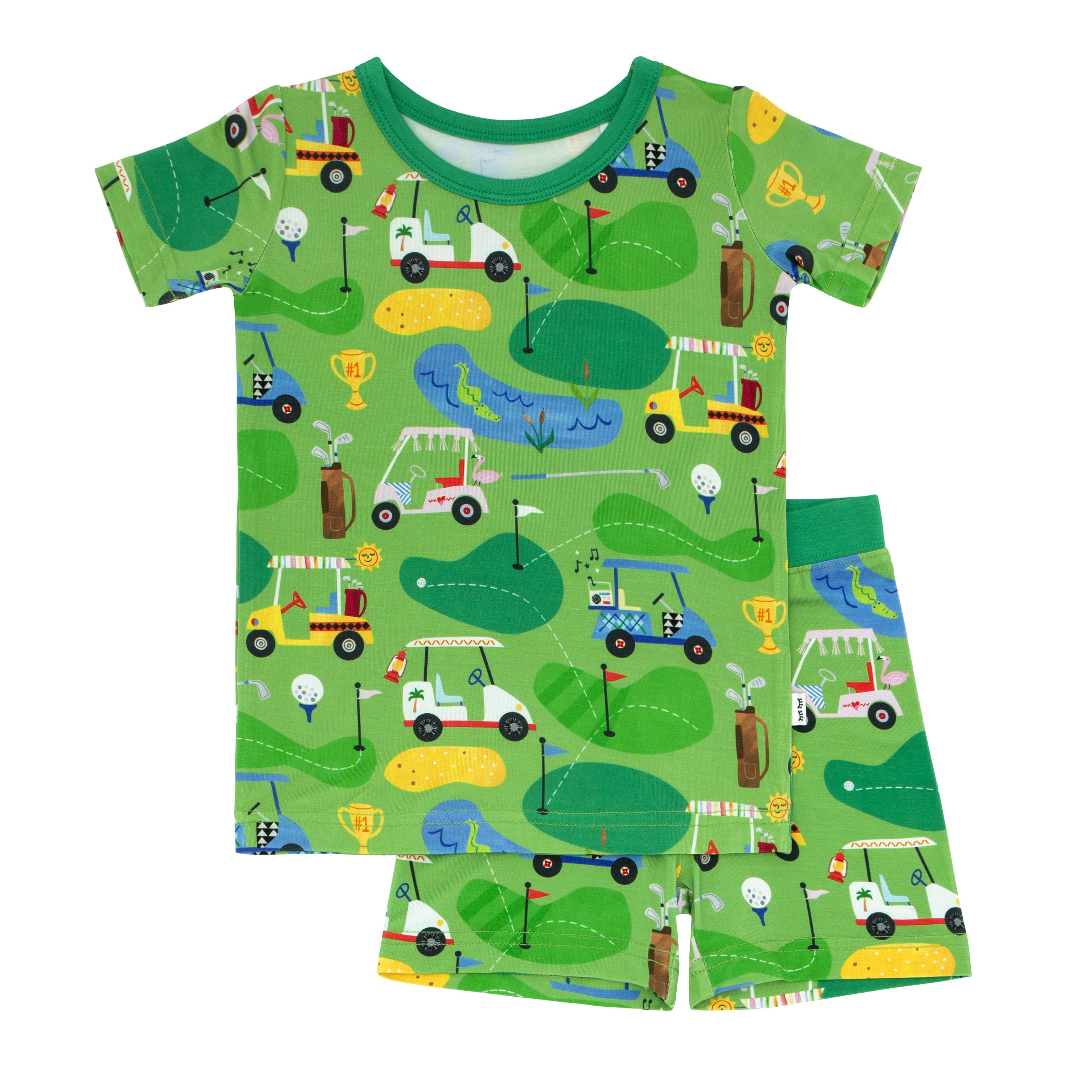 Fairway Fun Two-Piece Short Sleeve & Shorts Pajama Set