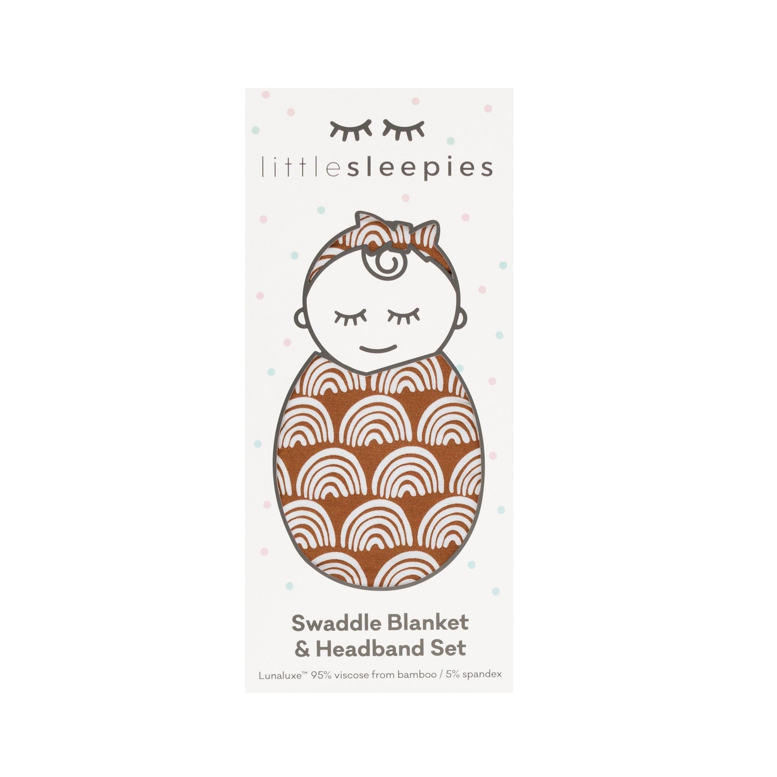 Rust Rainbows Swaddle & Luxe Bow Headband Set
