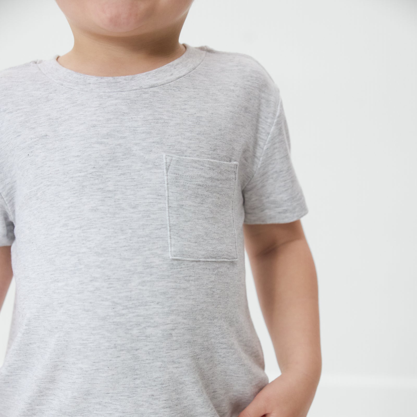 Light Heather Gray Relaxed Pocket Tee