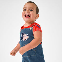 Disney Mickey Patch Denim Overall