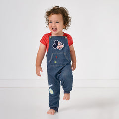 Disney Mickey Patch Denim Overall