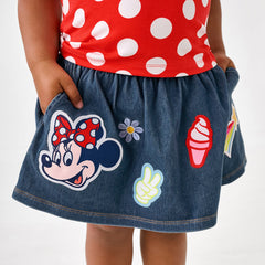 Disney Mickey Patch Denim Skort