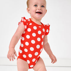 Disney Minnie Polka Dot Flutter Bodysuit
