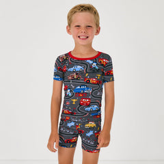 Disney & Pixar Piston Cup Two-Piece Short Sleeve & Shorts Pajama Set