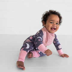 Heather Mauve Ribbed Bandana Bib