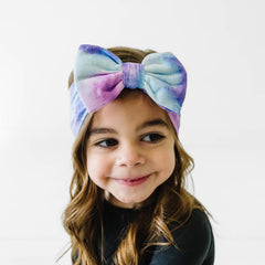 Purple Watercolor Luxe Bow Headband