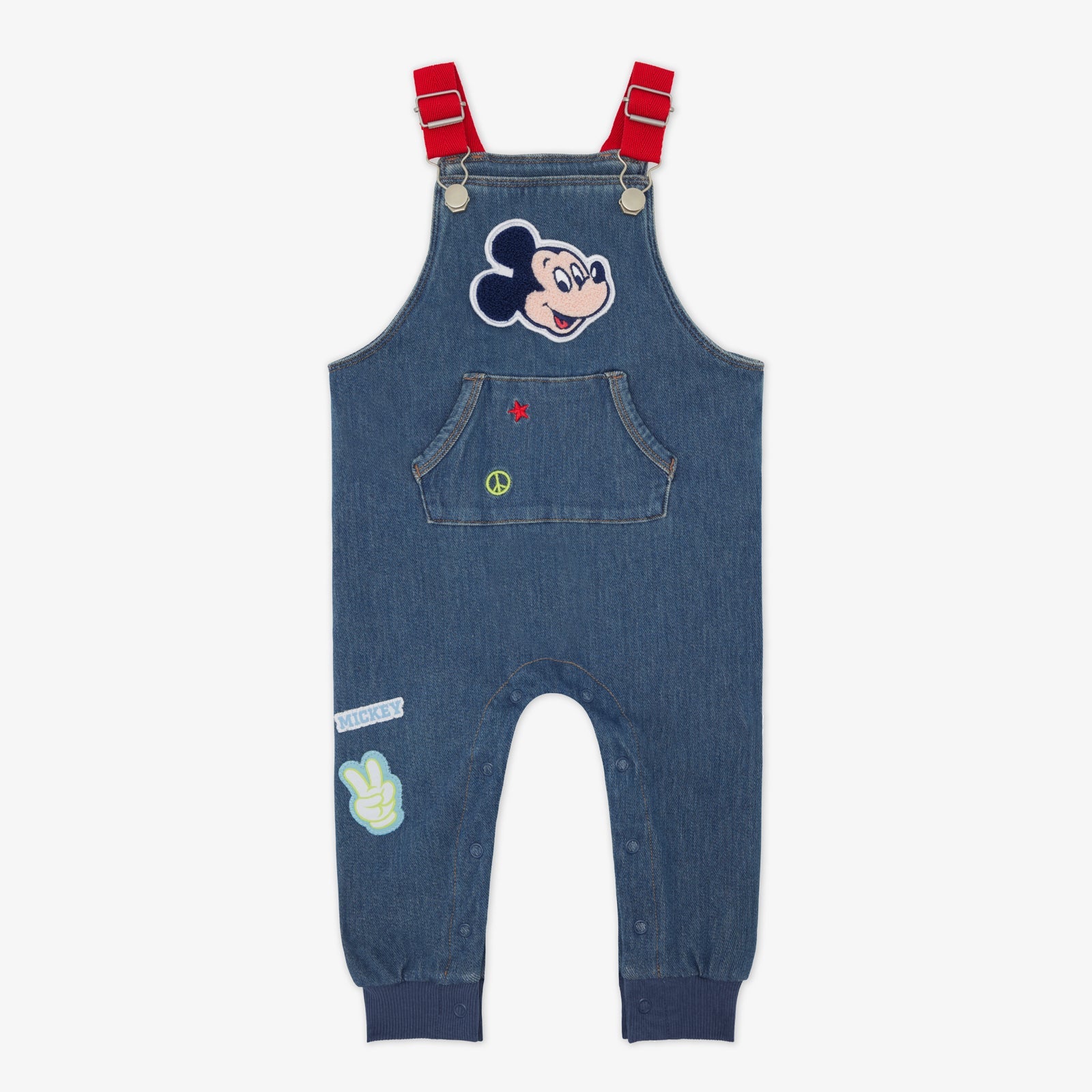 Disney Mickey Patch Denim Overall