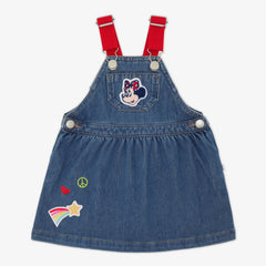 Disney Mickey Patch Denim Skirt Overall